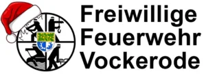 weihnachtliches Logo mit Text Freiwillige Feuerwehr Vockerode